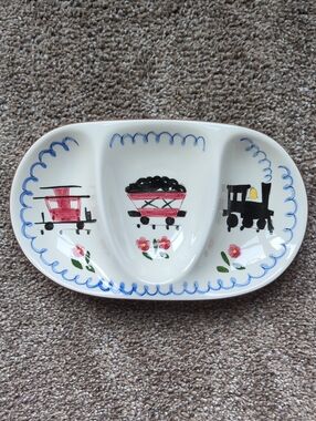 1950's Stangl Kiddieware Mealtime Train Divided Dish